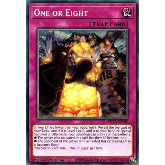 YuGiOh Phantom Rage Common One or Eight PHRA-EN080