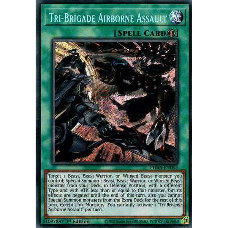 YuGiOh Phantom Rage Secret Rare Tri-Brigade Airborne Assault PHRA