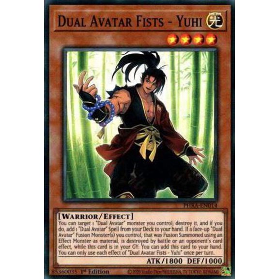 YuGiOh Phantom Rage Super Rare Dual Avatar Fists - Yuhi PHRA-EN014