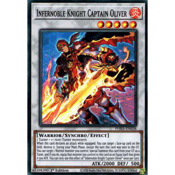 YuGiOh Phantom Rage Super Rare Infernoble Knight Captain Oliver PHRA-EN038