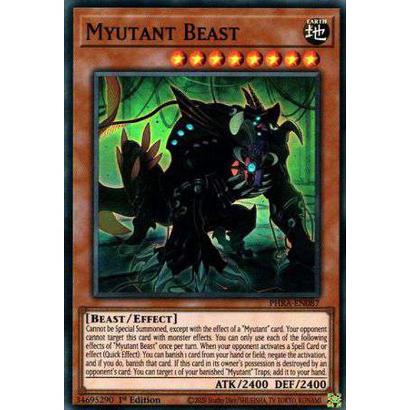 YuGiOh Phantom Rage Super Rare Myutant Beast PHRA-EN087