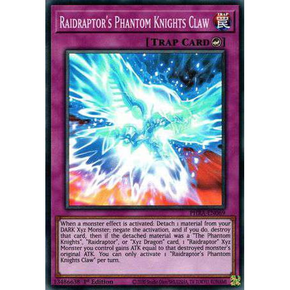 YuGiOh Phantom Rage Super Rare Raidraptor's Phantom Knights Claw PHRA-EN069