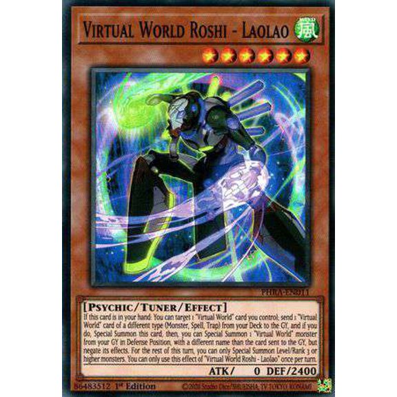 YuGiOh Phantom Rage Super Rare Virtual World Roshi - Laolao PHRA-EN011
