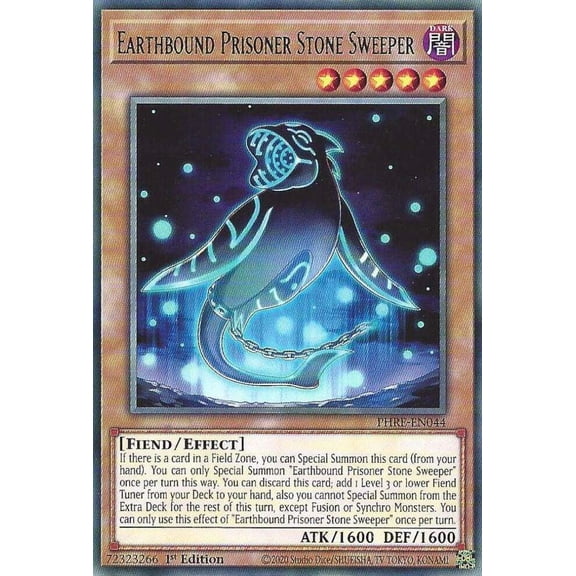 YuGiOh Phantom Revenge Rare Earthbound Prisoner Stone Sweeper PHRE-EN044