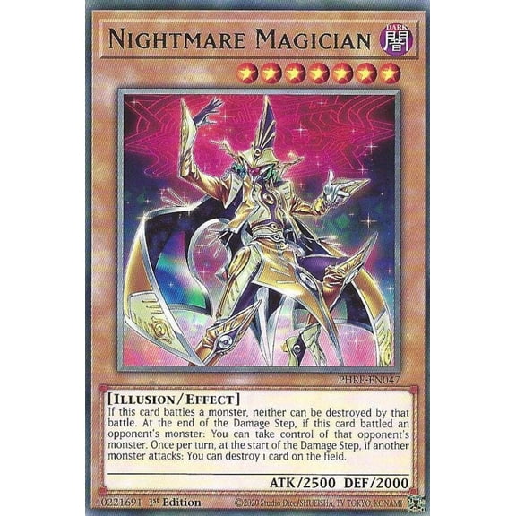YuGiOh Phantom Revenge Rare Nightmare Magician PHRE-EN047