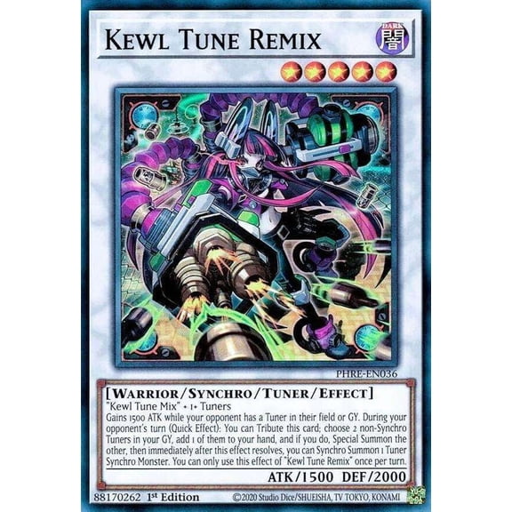 YuGiOh Phantom Revenge Super Rare Kewl Tune Remix PHRE-EN036