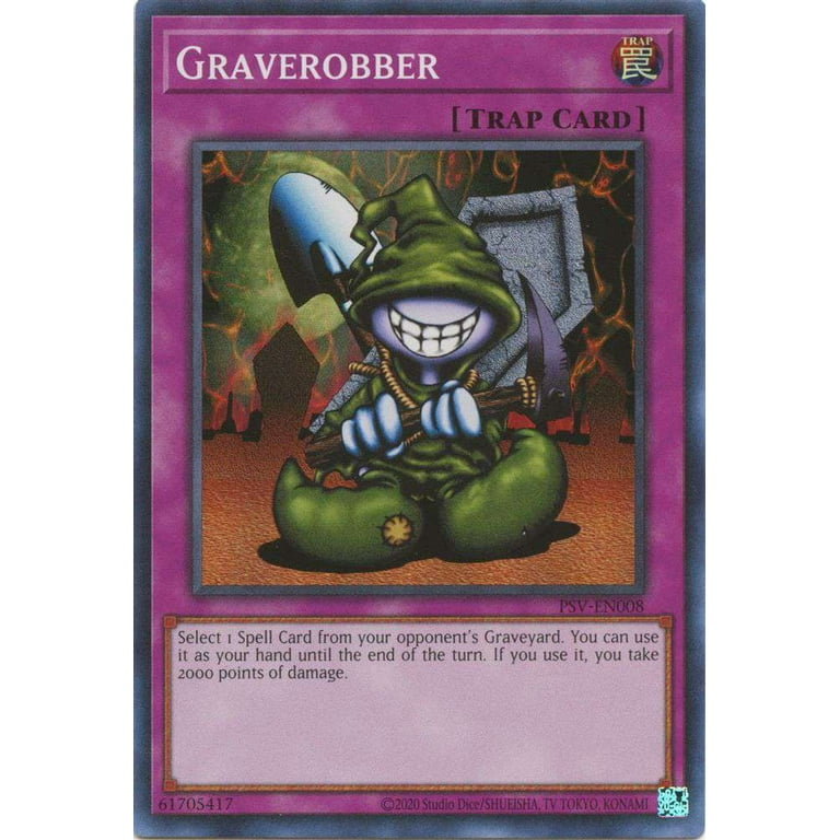 YuGiOh Pharaoh's Servant 25th Anniversary Super Rare Graverobber PSV-EN008  - Walmart.com