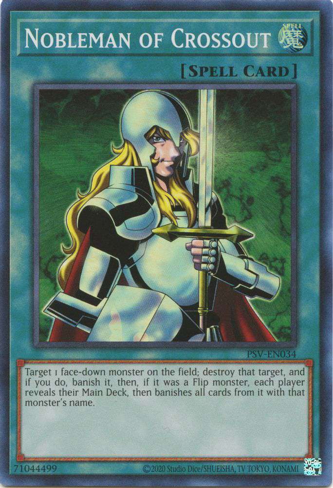 YuGiOh Pharaoh's Servant 25th Anniversary Super Rare Nobleman of Crossout PSV-EN034 YuGiOh Pharaoh's Servant 25th Anniversary Super Rare Nobleman of Crossout PSV-EN034