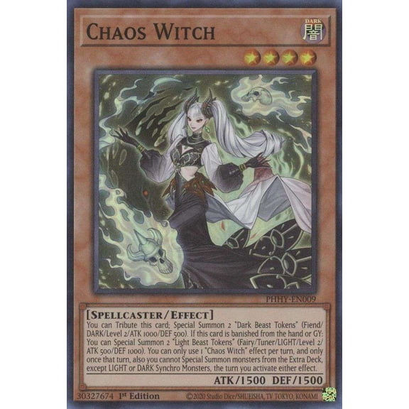 YuGiOh Photon Hypernova Super Rare Chaos Witch PHHY-EN009
