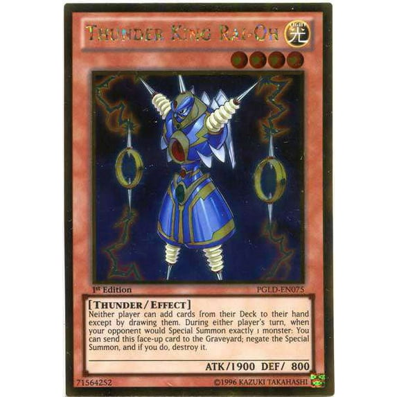 YuGiOh Premium Gold Gold Rare Thunder King Rai-Oh PGLD-EN075