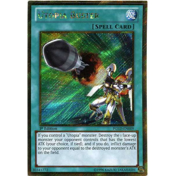 YuGiOh Premium Gold Gold Secret Rare Utopia Buster PGLD-EN009