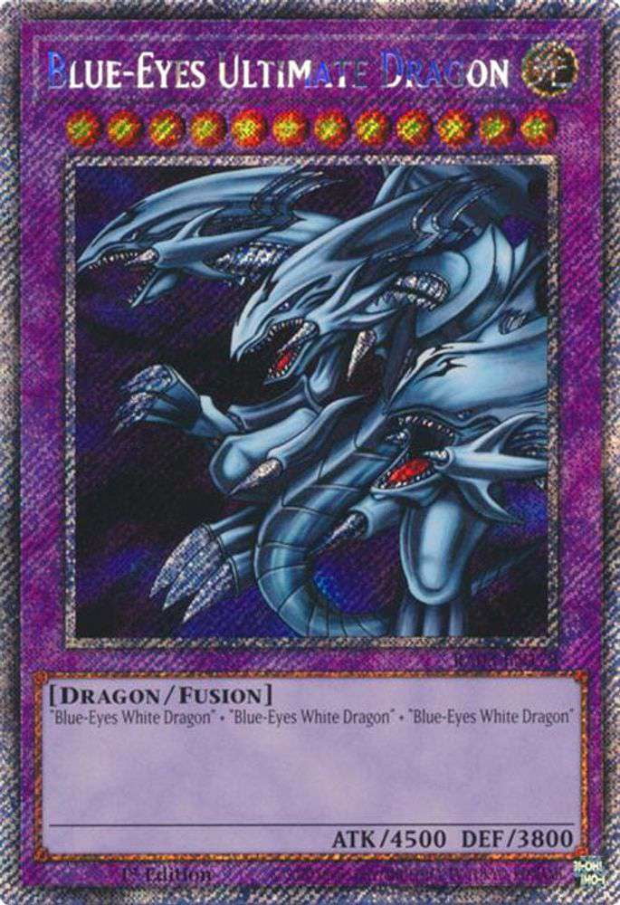 YuGiOh Quarter Century Bonanza Platinum Secret Rare Blue-Eyes Ultimate Dragon RA03-EN178