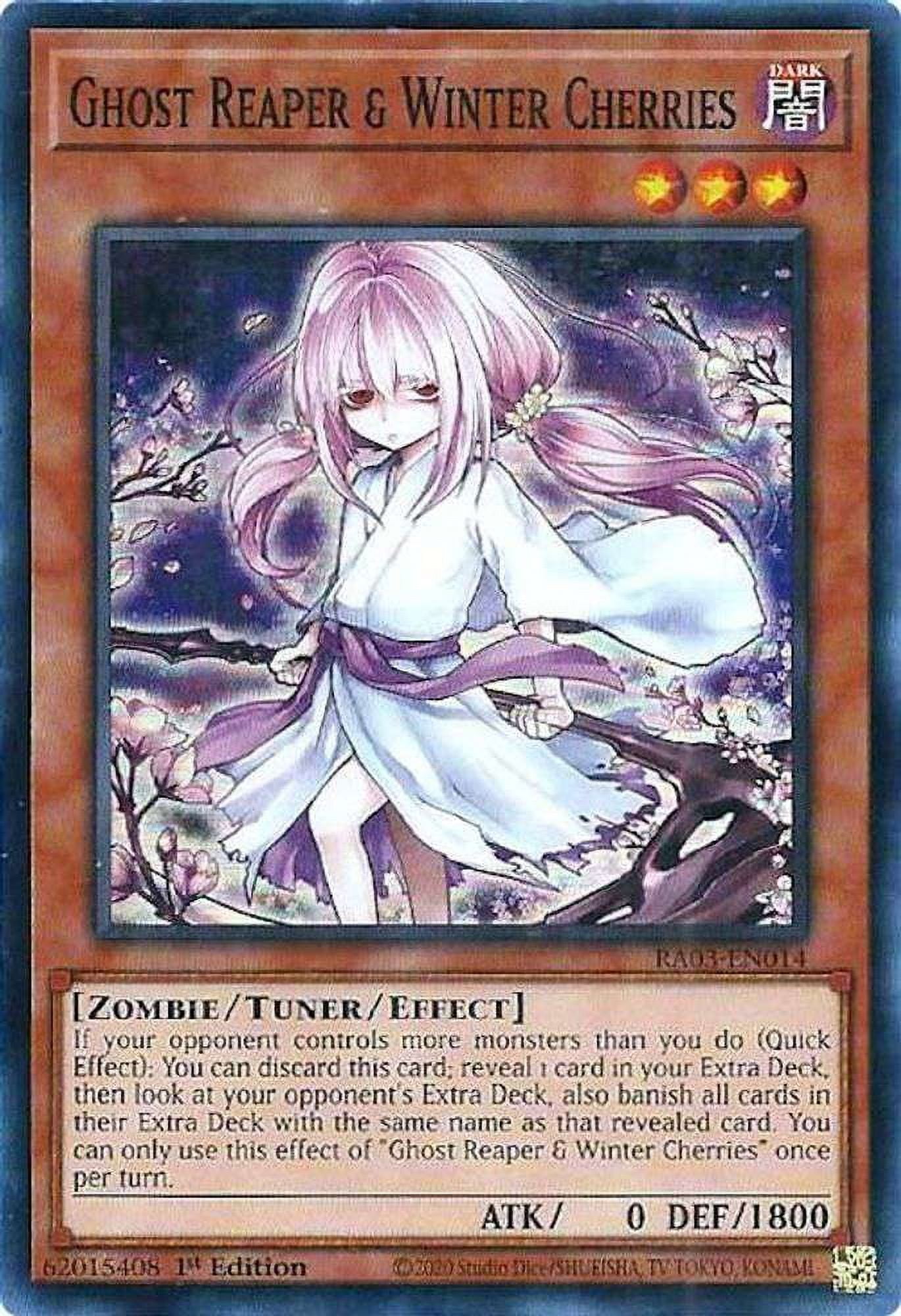 YuGiOh Quarter Century Bonanza Quarter Century Secret Rare Ghost Reaper & Winter Cherries RA03-EN014