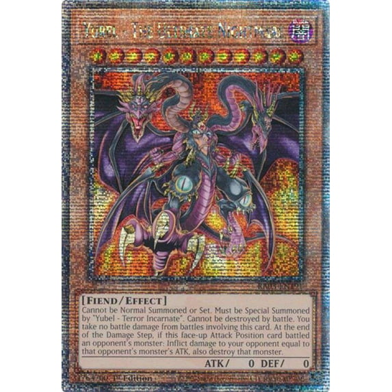 YuGiOh Quarter Century Bonanza Quarter Century Secret Rare Yubel - The Ultimate Nightmare RA03-EN191