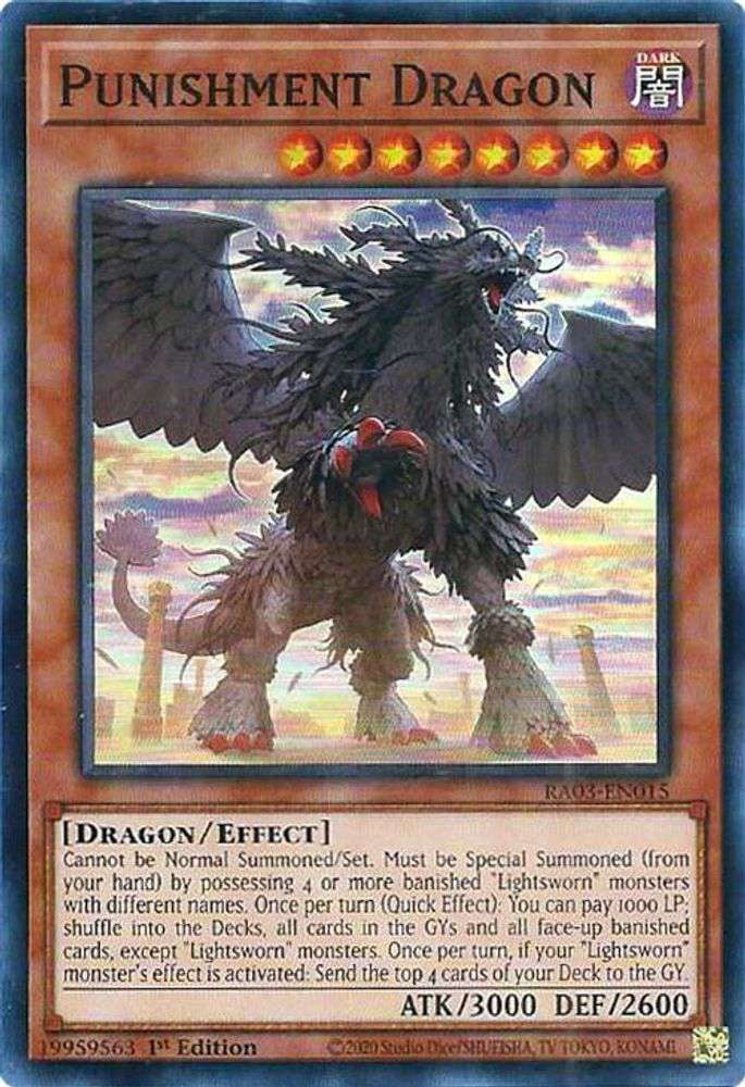 Quarter Century Secret Rare Card Yu-Gi-Oh! Punishment Dragon - RA03-EN015 1st Edition Quarter Century Bonanza Set Card Quarter Century Secret Rare Card Yu-Gi-Oh! Punishment Dragon - RA03-EN015 1st Edition Quarter Century Bonanza Set Card
