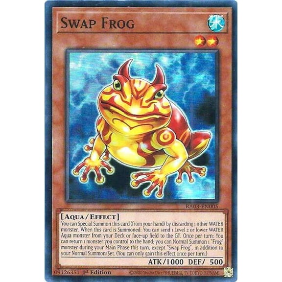 YuGiOh Quarter Century Bonanza Ultra Rare Swap Frog RA03-EN005