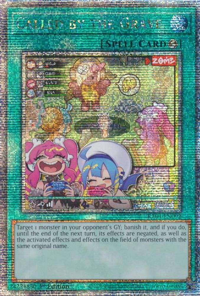 YuGiOh Quarter Century Stampede Quarter Century Secret Rare Called by the  Grave RA04-EN092 - Walmart.com