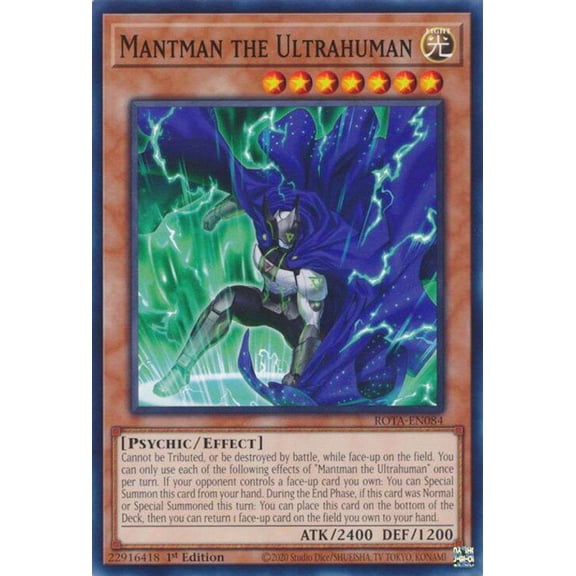 YuGiOh Rage of the Abyss Common Mantman the Ultrahuman ROTA-EN084