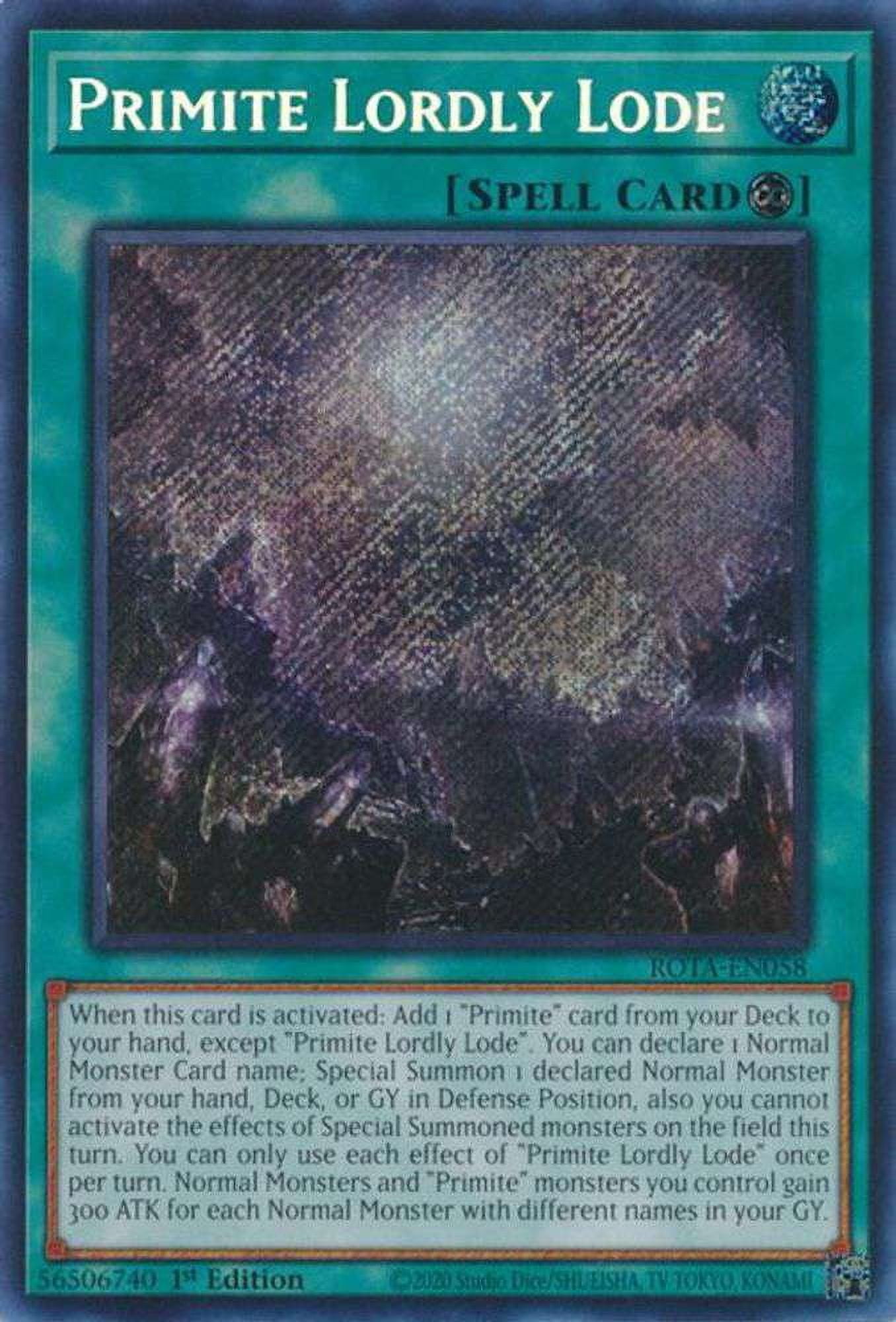 YuGiOh Rage of the Abyss Primite Lordly Lode ROTA-EN058 (Quarter Century Secret Rare)
