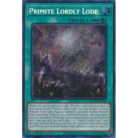 YuGiOh Rage of the Abyss Secret Rare Primite Lordly Lode ROTA-EN058