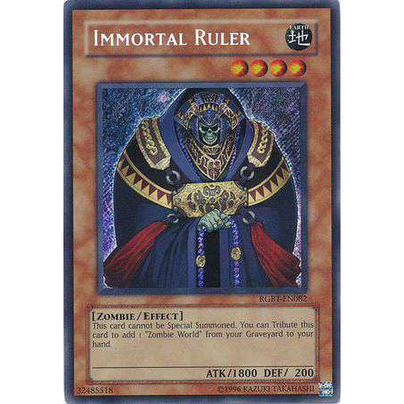 YuGiOh Raging Battle Secret Rare Immortal Ruler RGBT-EN082