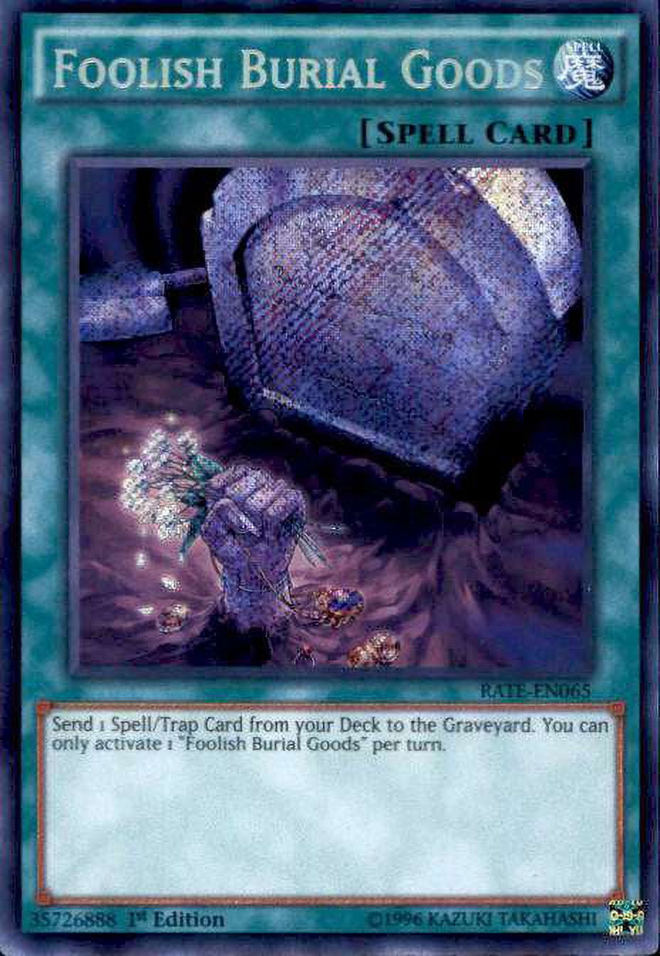 YuGiOh Raging Tempest Secret Rare Foolish Burial Jamaica | Ubuy