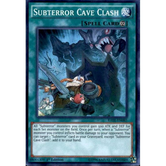 YuGiOh Raging Tempest Super Rare Subterror Cave Clash RATE-EN085