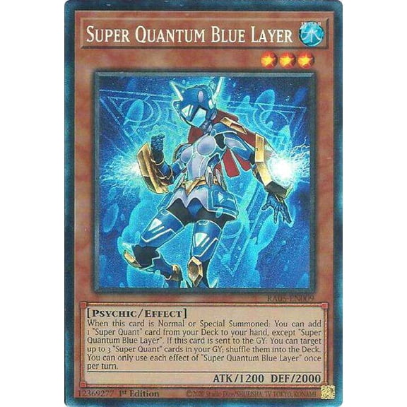 YuGiOh Rarity Collection 5 Collector's Rare Super Quantum Blue Layer RA05-EN009