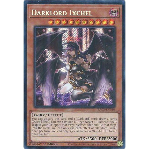 YuGiOh Rarity Collection 5 Secret Rare Darklord Ixchel RA05-EN010