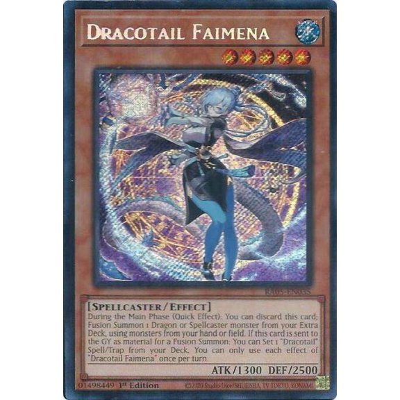YuGiOh Rarity Collection 5 Secret Rare Dracotail Faimena RA05-EN035