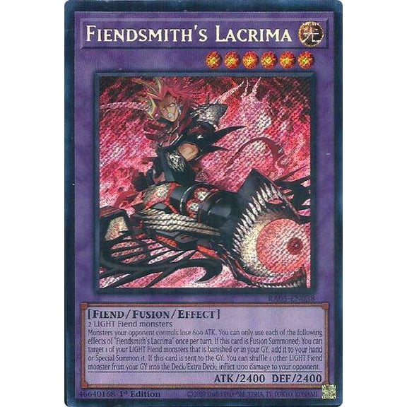 YuGiOh Rarity Collection 5 Secret Rare Fiendsmith's Lacrima RA05-EN038