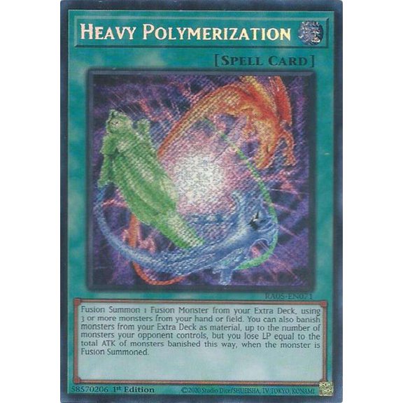 YuGiOh Rarity Collection 5 Secret Rare Heavy Polymerization RA05-EN071