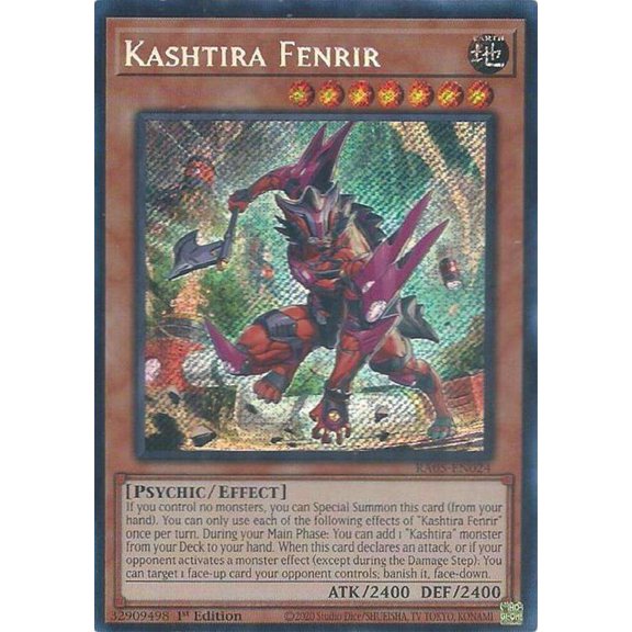 YuGiOh Rarity Collection 5 Secret Rare Kashtira Fenrir RA05-EN024