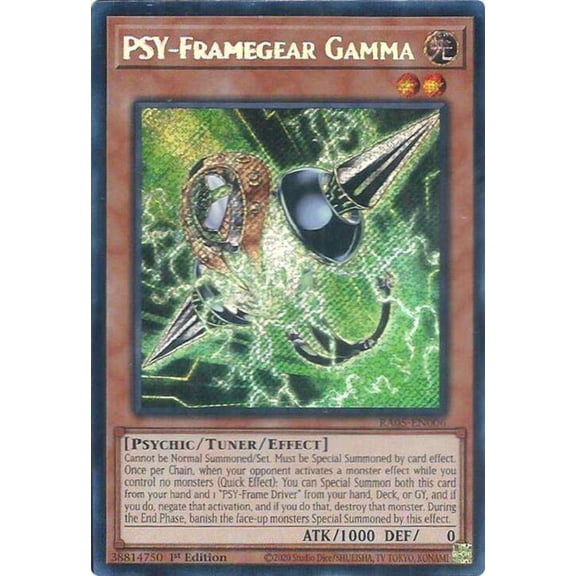 YuGiOh Rarity Collection 5 Secret Rare PSY-Framegear Gamma RA05-EN006