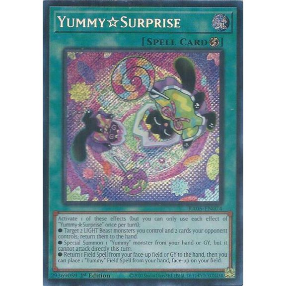YuGiOh Rarity Collection 5 Secret Rare YummySurprise RA05-EN074