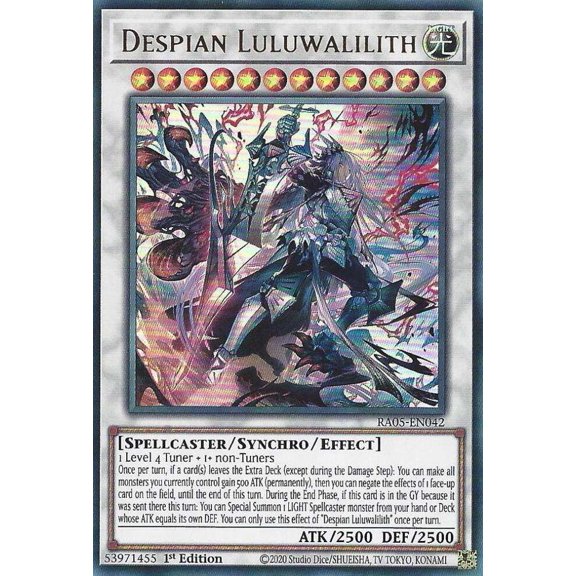 YuGiOh Rarity Collection 5 Super Rare Despian Luluwalilith RA05-EN042