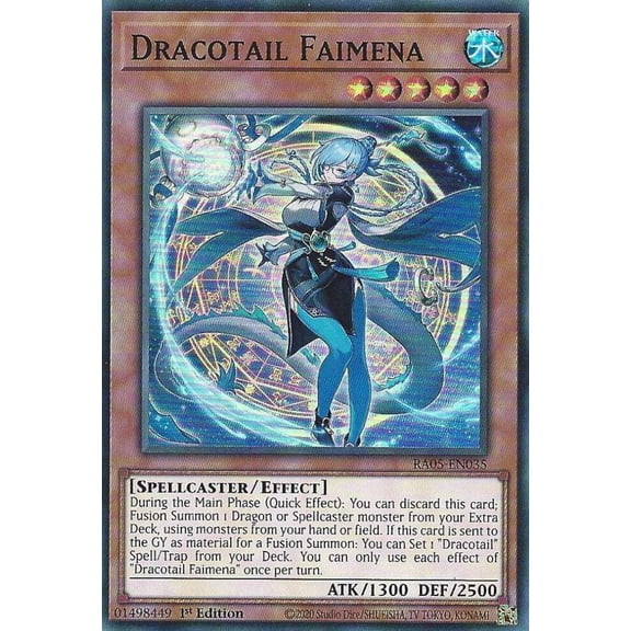 YuGiOh Rarity Collection 5 Super Rare Dracotail Faimena RA05-EN035
