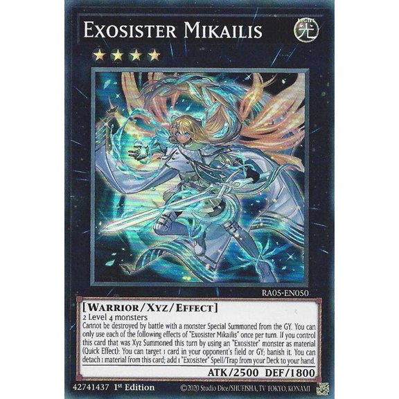 YuGiOh Rarity Collection 5 Super Rare Exosister Mikailis RA05-EN050