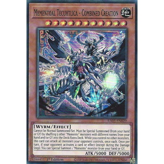 YuGiOh Rarity Collection 5 Super Rare Mementoal Tecuhtlica - Combined Creation RA05-EN029