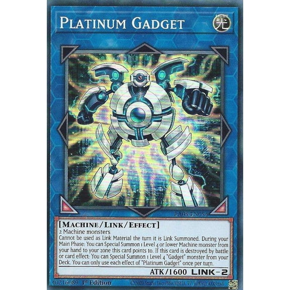 YuGiOh Rarity Collection 5 Super Rare Platinum Gadget RA05-EN054