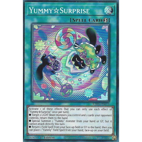 YuGiOh Rarity Collection 5 Super Rare YummySurprise RA05-EN074