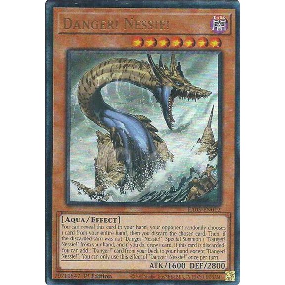YuGiOh Rarity Collection 5 Ultimate Rare Danger! Nessie! RA05-EN012