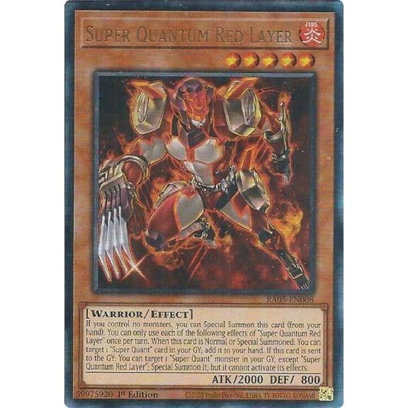 YuGiOh Rarity Collection 5 Ultimate Rare Super Quantum Red Layer RA05-EN008