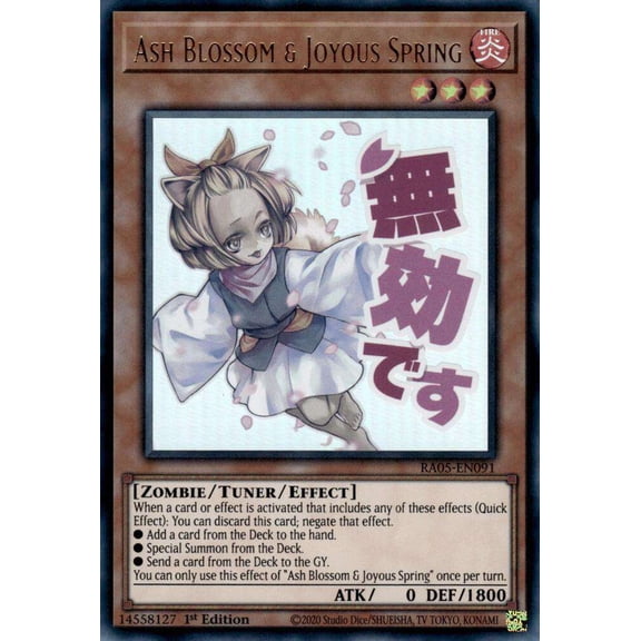 YuGiOh Rarity Collection 5 Ultra Rare Ash Blossom & Joyous Spring RA05-EN091