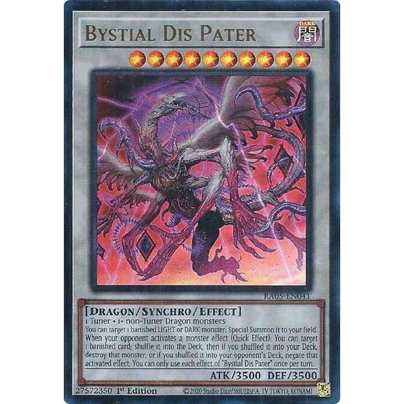 YuGiOh Rarity Collection 5 Ultra Rare Bystial Dis Pater RA05-EN041