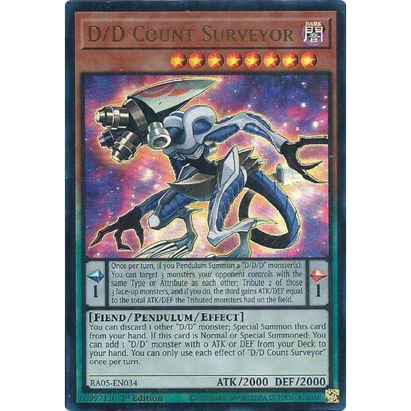 YuGiOh Rarity Collection 5 Ultra Rare D/D Count Surveyor RA05-EN034