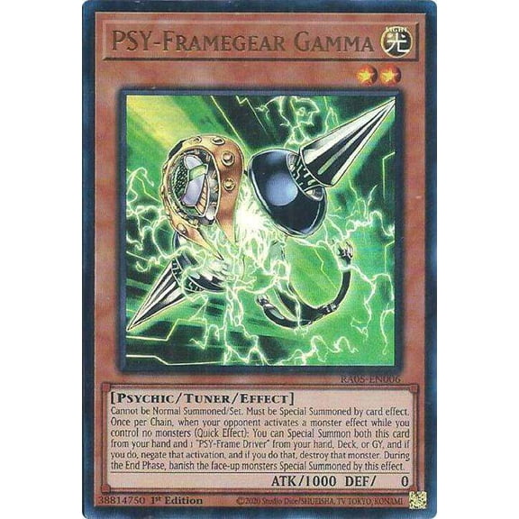 YuGiOh Rarity Collection 5 Ultra Rare PSY-Framegear Gamma RA05-EN006
