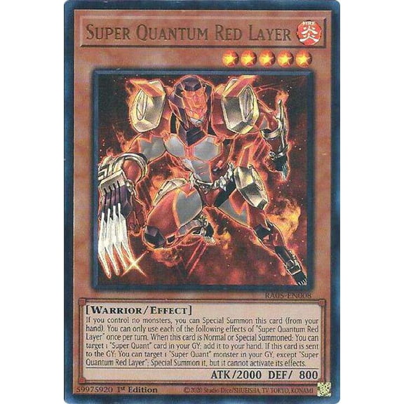 YuGiOh Rarity Collection 5 Ultra Rare Super Quantum Red Layer RA05-EN008