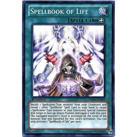 YuGiOh Return of the Duelist Super Rare Spellbook of Life REDU-EN059