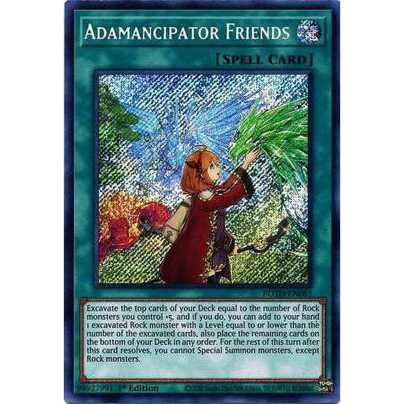 YuGiOh Rise of the Duelist Secret Rare Adamancipator Friends ROTD-EN061